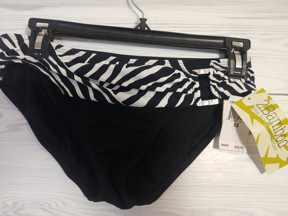 NWT Womens 2Bamboo Bikini Bottom size XS